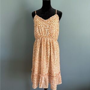 Cupshe Orange and White Midi Dress